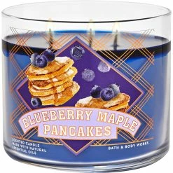 Promo ???? Bath & Body Works Pumpkin Pop Blueberry Maple Pancakes 3-Wick Candle ????