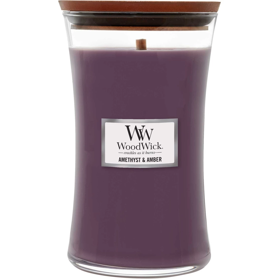 New ???? WoodWick Amethyst & Amber Large Hourglass Candle ???? 1 New ???? WoodWick Amethyst & Amber Large Hourglass Candle ????
