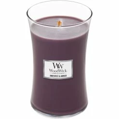 Alternative view of New ???? WoodWick Amethyst & Amber Large Hourglass Candle ????
