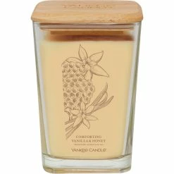 Best Sale ???? Yankee Candle Large Well Living Comforting Vanilla And Honey 2 Wick Square Candle ✨