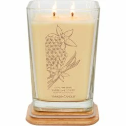 Alternative view of Best Sale ???? Yankee Candle Large Well Living Comforting Vanilla And Honey 2 Wick Square Candle ✨