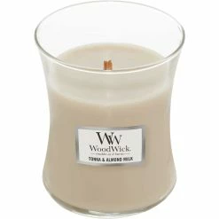Alternative view of Best Sale ???? WoodWick Tonka And Almond Milk Medium Hourglass Candle ⌛