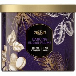 Discount ???? Candle-Lite Fall Collection 3 Wick 14 Oz. Dancing Sugar Plums Candle ????