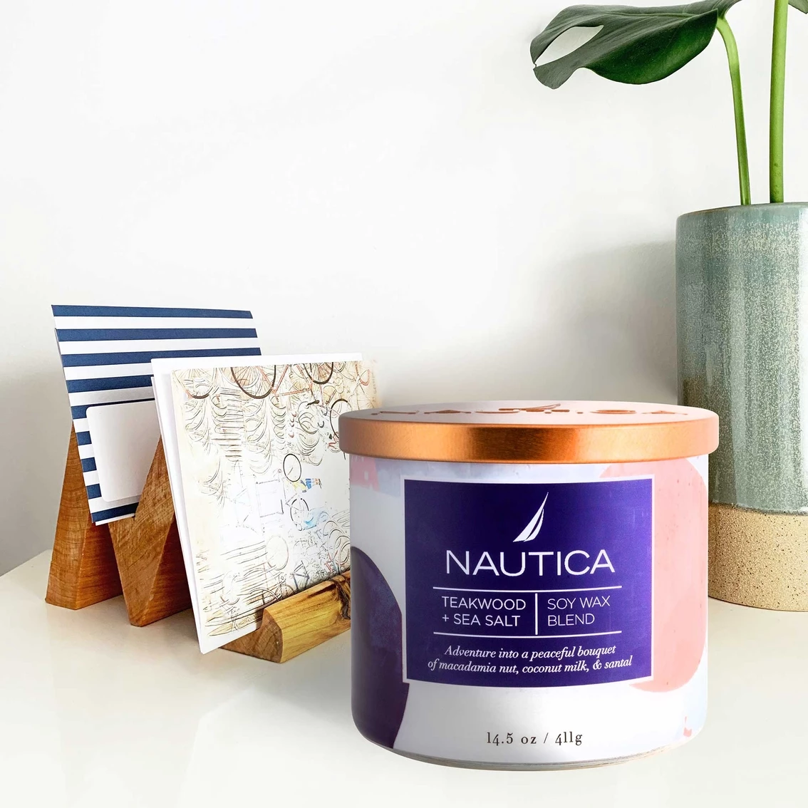 Outlet ???? Nautica Teakwood And Sea Salt 3 Wick Jar Candle ???? 3 Outlet ???? Nautica Teakwood And Sea Salt 3 Wick Jar Candle ???? - Image 3