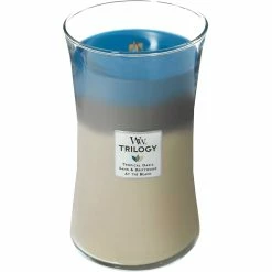 Budget ???? WoodWick Trilogy Large Nautical Escape Glass Candle ⌛
