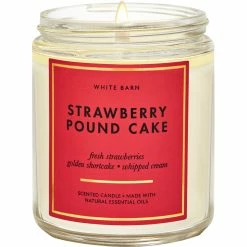 Discount ???? Bath & Body Works Strawberry Pound Cake Single Wick Candle ????