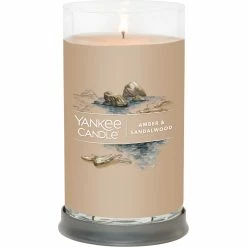 Alternative view of Cheap ???? Yankee Candle Amber & ???? Sandalwood Signature Medium Pillar Candle ????