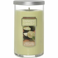 Hot Sale ⌛ Yankee Candle Fresh Lime And Cilantro Medium Perfect Pillar Candle ????