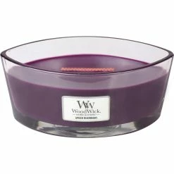 Alternative view of Budget ⭐ WoodWick Spiced Blackberry Ellipse Candle ????