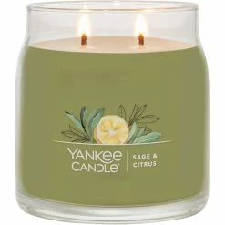 Alternative view of Flash Sale ⌛ Yankee Candle Sage And Citrus Signature Medium Jar Candle ????