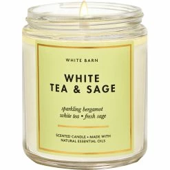 New ???? Bath & Body Works White Tea And Sage Single Wick Candle ????