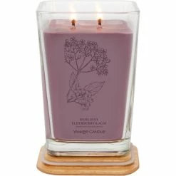 Alternative view of Budget ???? Yankee Candle Resilient Elderberry And Acai Large Well Living 2 Wick Square Candle ????