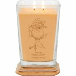 Alternative view of Deals ???? Yankee Candle Radiant Mandarin And Yuzu Large Well Living 2 Wick Square Candle ❤️