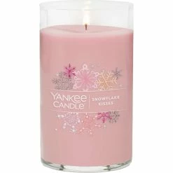 Alternative view of Best Sale ✔️ Yankee Candle Snowflake Kisses Signature Medium Pillar Candle ????