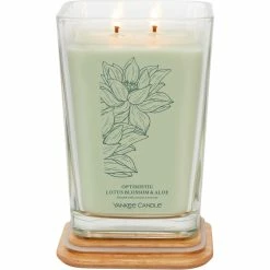 Alternative view of Cheapest ???? Yankee Candle Optimistic Lotus Blossom And Aloe Well Living 2 Wick Square Candle ????