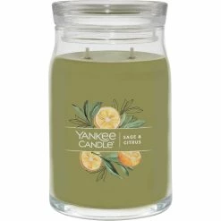 Promo ???? Yankee Candle Sage And Citrus Signature Large Jar Candle ????