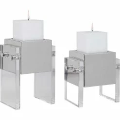 Promo ???? Uttermost Sutton Square Candleholder 2 Pc. Set ????