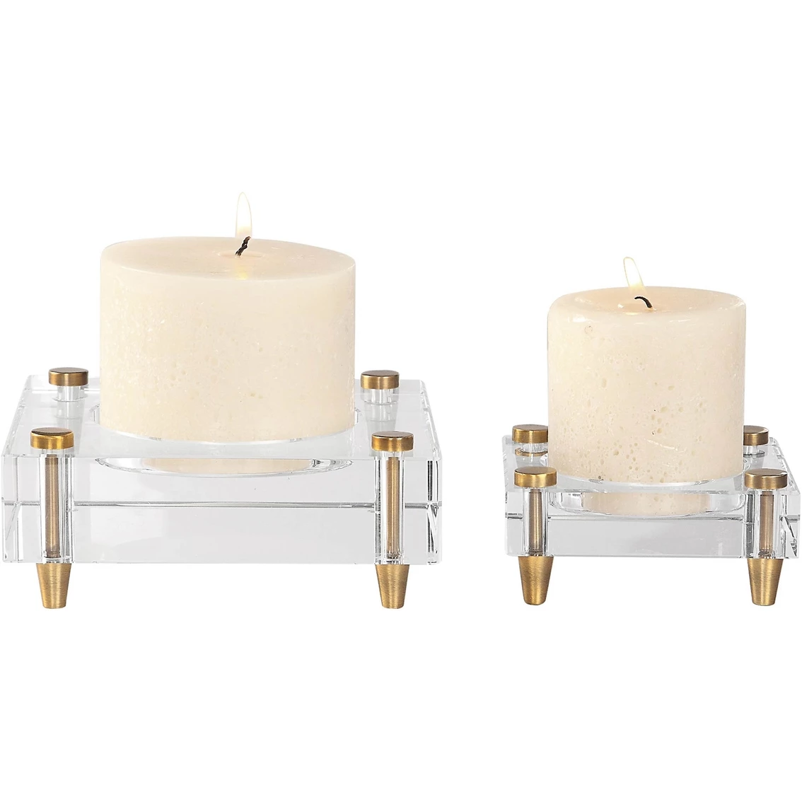 Cheap ⭐ Uttermost Claire Crystal Block Candleholders 2 Pc. Set ???? 1 Cheap ⭐ Uttermost Claire Crystal Block Candleholders 2 Pc. Set ????