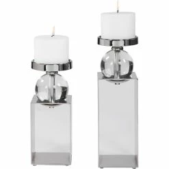 Cheapest ⭐ Uttermost Lucian Nickel Candleholders Set Of 2 ????