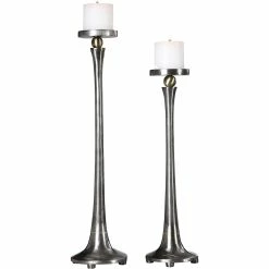 Flash Sale ???? Uttermost Aliso Cast Iron Candleholders Set Of 2 ????
